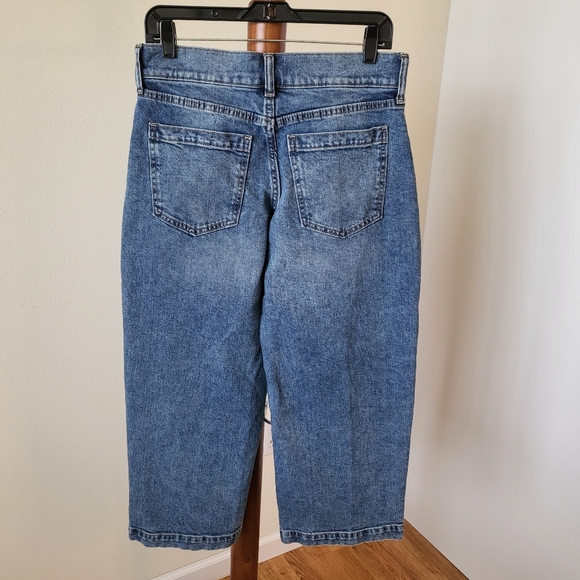Banana Republic High Rise Wide Leg Crop Jeans Womens 28 Medium Wash - Picture 2 of 11